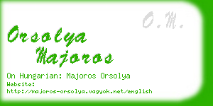 orsolya majoros business card